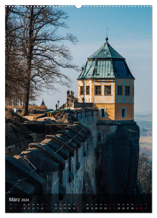Reise durch die Sächsische Schweiz (CALVENDO Premium Wandkalender 2024)