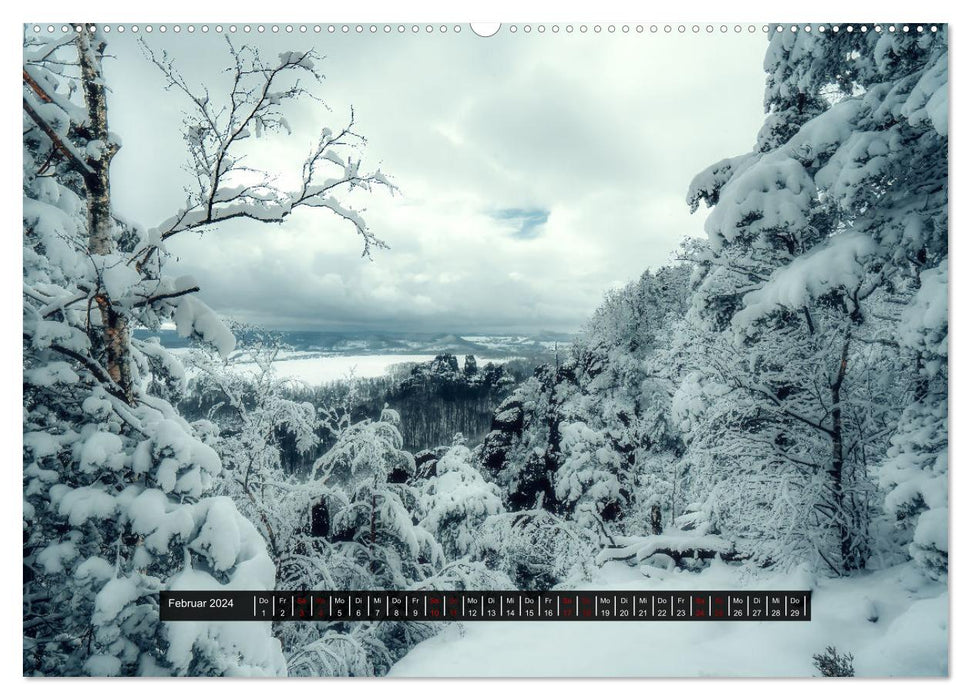 Naturparadies Sächsische Schweiz (CALVENDO Premium Wandkalender 2024)