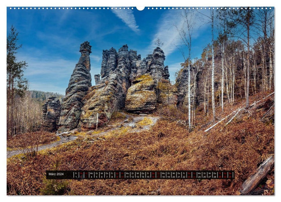 Naturparadies Sächsische Schweiz (CALVENDO Premium Wandkalender 2024)