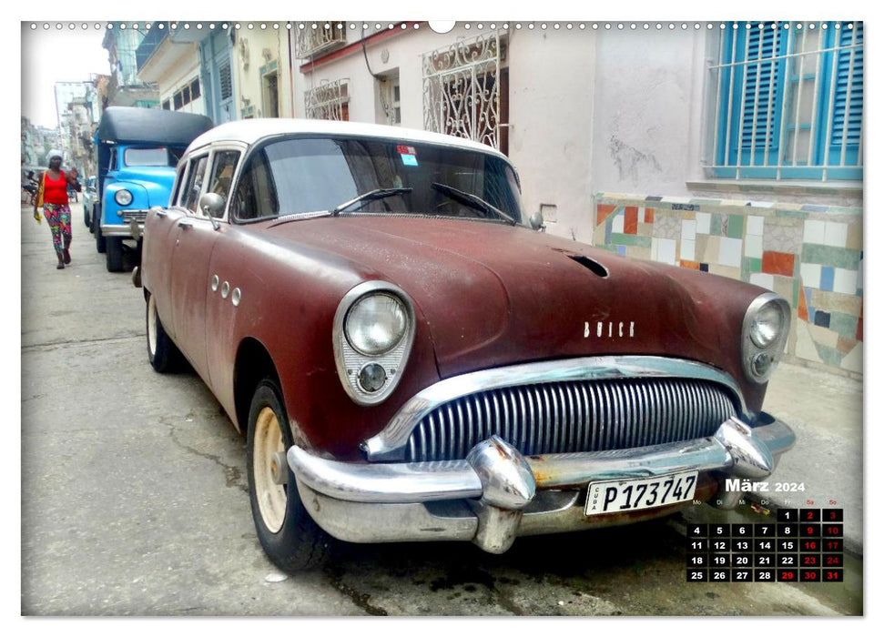 BEST OF BUICK - Ein Kombi-Klassiker in Kuba (CALVENDO Premium Wandkalender 2024)