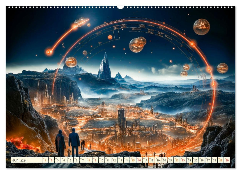 Futuristische Lebens Welten (CALVENDO Wandkalender 2024)