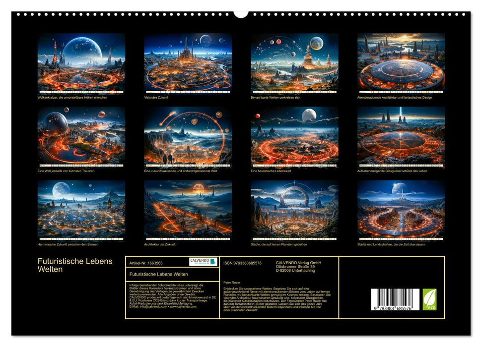 Futuristische Lebens Welten (CALVENDO Premium Wandkalender 2024)