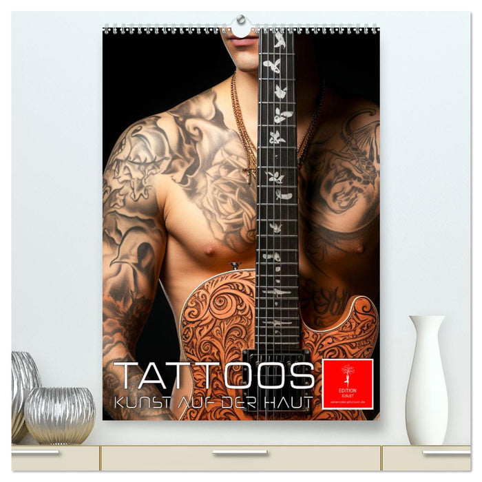 Tattoos Kunst auf der Haut (CALVENDO Premium Wandkalender 2024)