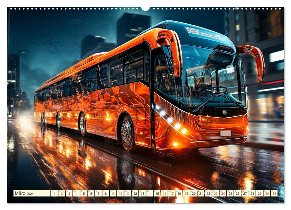 Fantasmes de bus (calendrier mural CALVENDO 2024) 