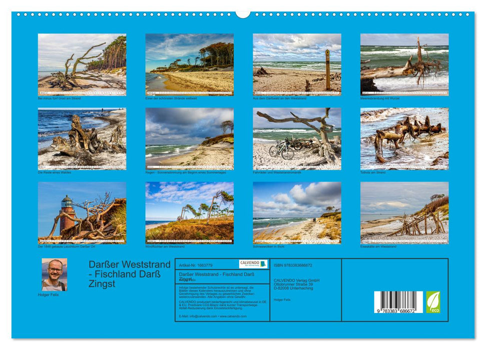 Darßer Weststrand - Fischland Darß Zingst (CALVENDO Premium Wandkalender 2024)