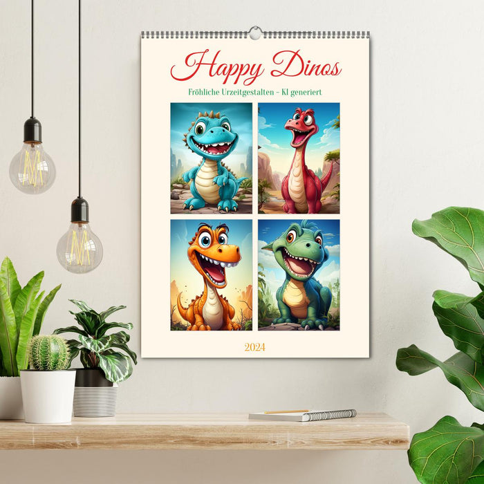 Happy Dinos (CALVENDO Wandkalender 2024)