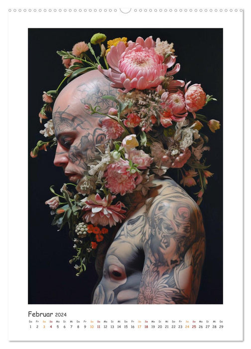Auch Männer mögen Blumen (CALVENDO Premium Wandkalender 2024)