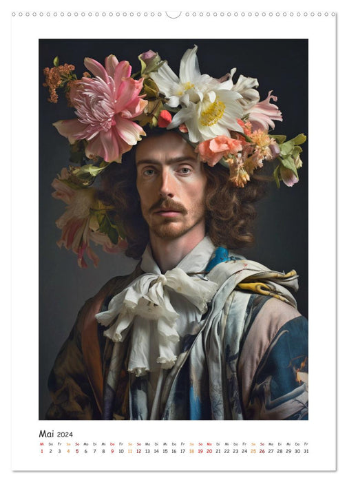 Auch Männer mögen Blumen (CALVENDO Premium Wandkalender 2024)