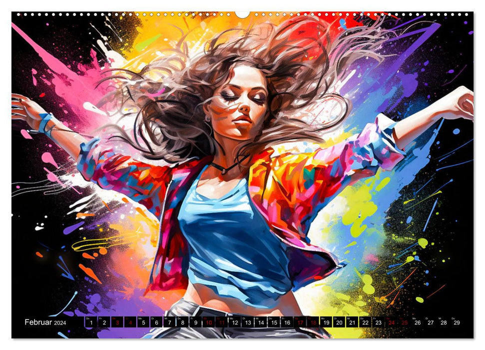 Color Dance Art (CALVENDO Wandkalender 2024)