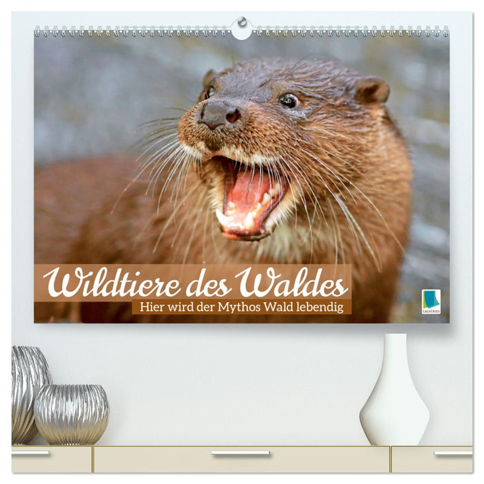 Wildtiere des Waldes: Hier wird der Mythos Wald lebendig (CALVENDO Premium Wandkalender 2024)