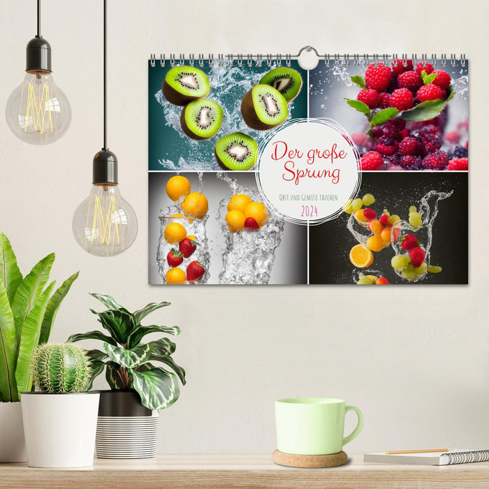Der große Sprung - Obst und Gemüse tauchen (CALVENDO Wandkalender 2024)