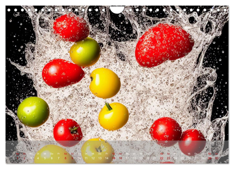 Der große Sprung - Obst und Gemüse tauchen (CALVENDO Wandkalender 2024)
