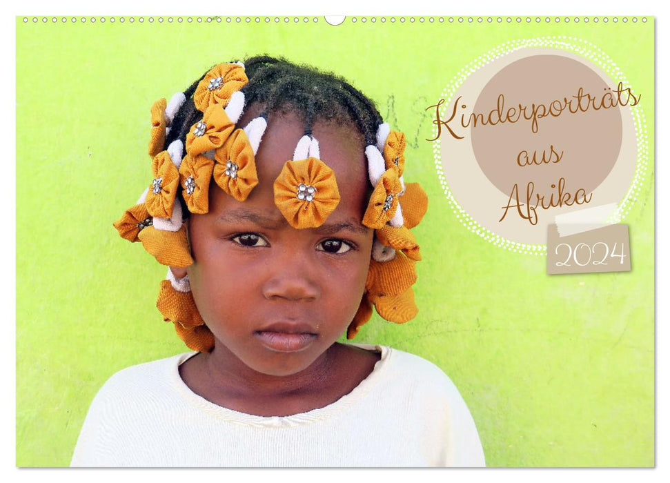 Portraits d'enfants d'Afrique (Calendrier mural CALVENDO 2024) 