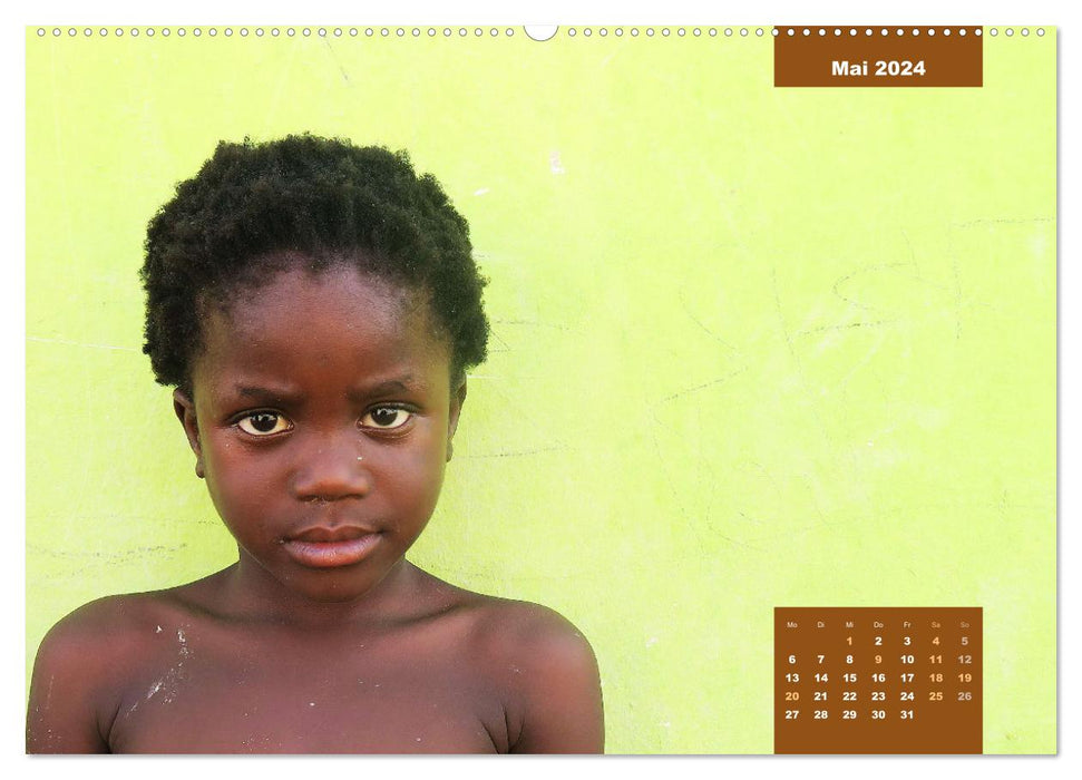 Portraits d'enfants d'Afrique (Calendrier mural CALVENDO 2024) 