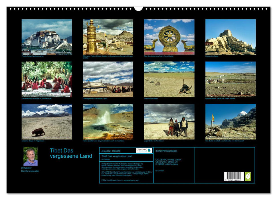 Tibet Das vergessene Land (CALVENDO Wandkalender 2024)