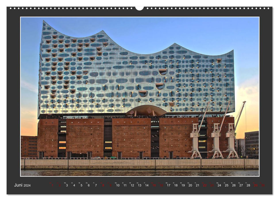 Landmark Elbphilharmonie (calendrier mural CALVENDO 2024) 