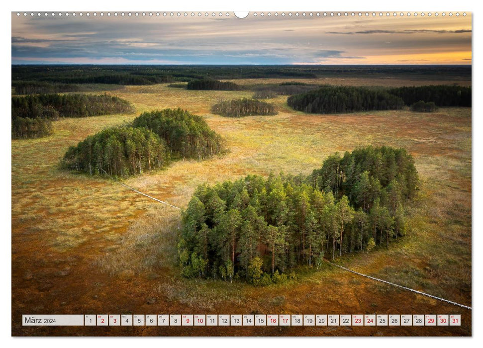 Pays baltes fantastiques (Calvendo Premium Wall Calendar 2024) 