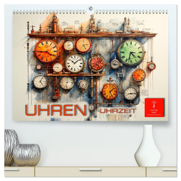 Horloges Heure (Calendrier mural CALVENDO Premium 2024) 