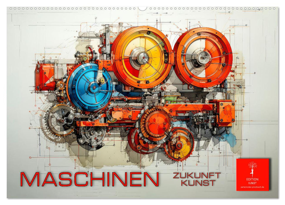Maschinen Zukunft Kunst (CALVENDO Wandkalender 2024)