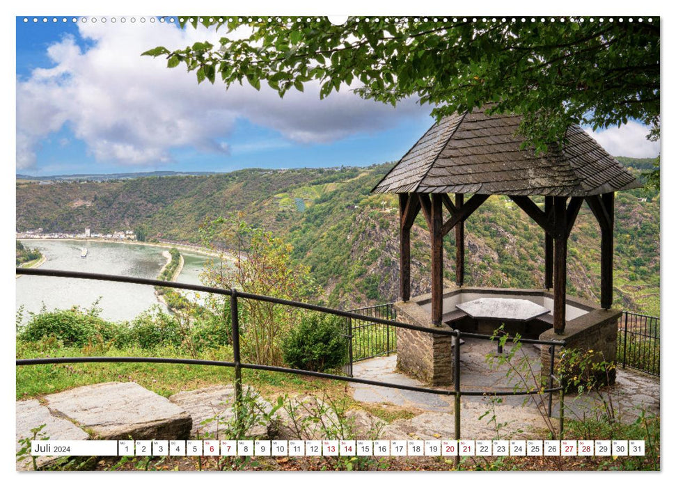 En route - Sentier des châteaux du Rhin (Calendrier mural CALVENDO Premium 2024) 