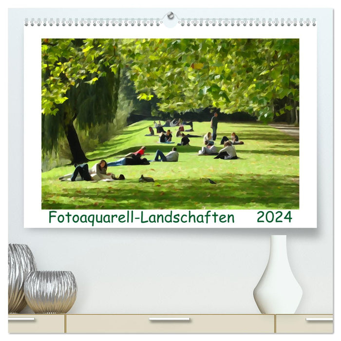 Fotoaquarell-Landschaften. (CALVENDO Premium Wandkalender 2024)