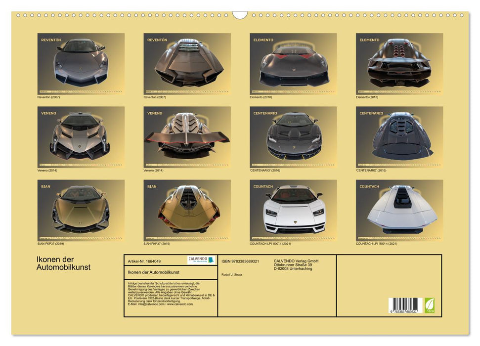 Ikonen der Automobilkunst (CALVENDO Wandkalender 2024)
