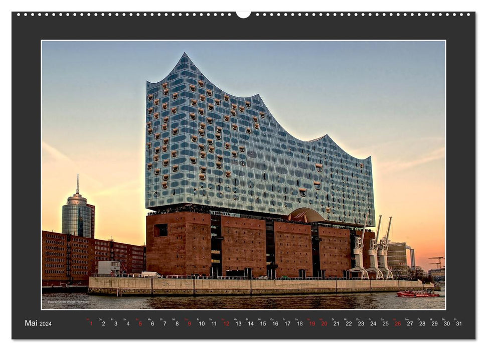 Die Elbphilharmonie Hamburg (CALVENDO Wandkalender 2024)