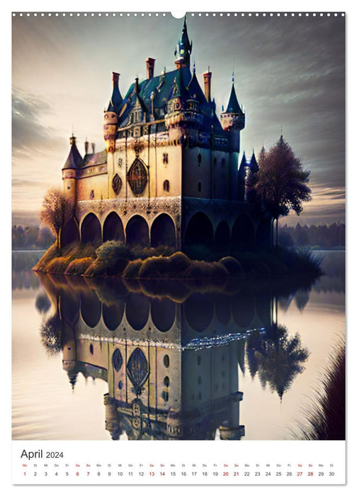 Faszination Mittelalter - Von mittelalterlichen Burgen und Drachen (CALVENDO Wandkalender 2024)
