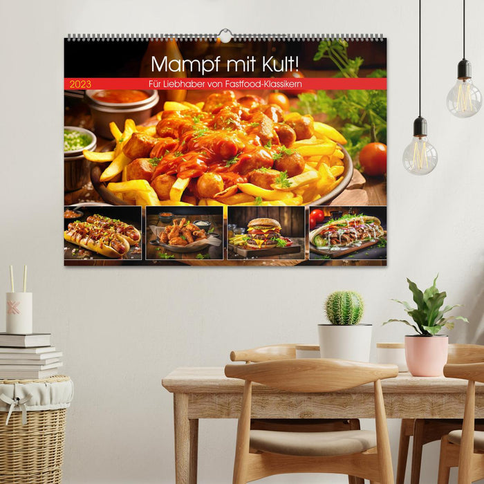 Mampf mit Kult! - Für Liebhaber von Fastfood-Klassikern (CALVENDO Wandkalender 2024)