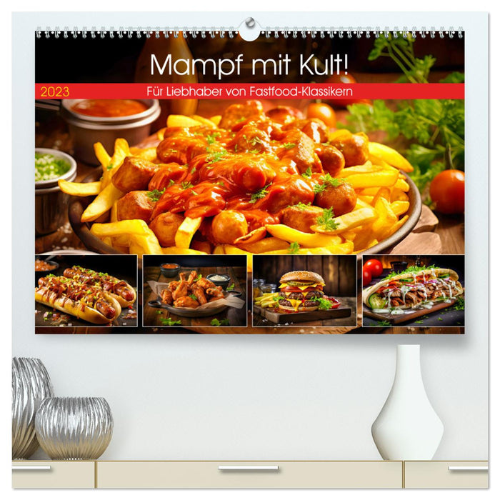 Mampf mit Kult! - Für Liebhaber von Fastfood-Klassikern (CALVENDO Premium Wandkalender 2024)