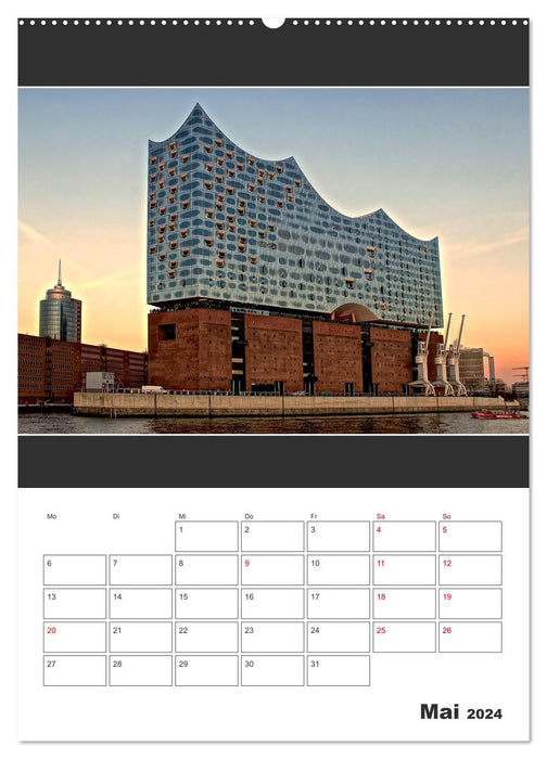 Spitze! Elbphilharmonie Hamburg 2024 (CALVENDO Wandkalender 2024)