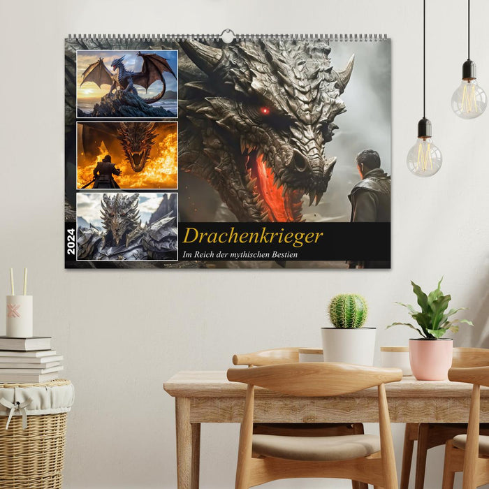 Drachenkrieger (CALVENDO Wandkalender 2024)
