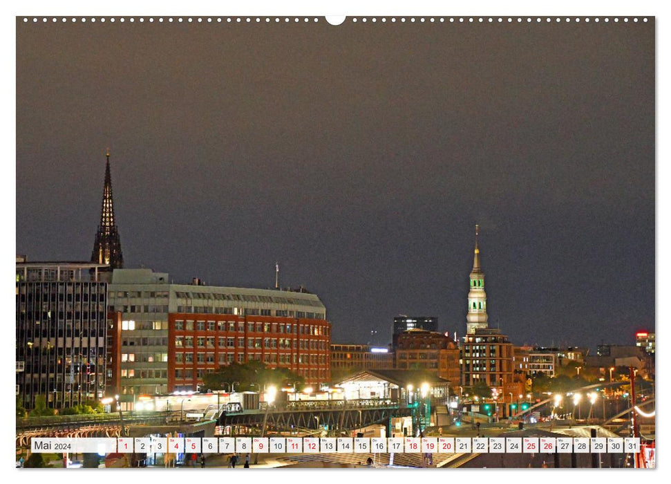 Hamburg mit Hafengeburtstag (CALVENDO Wandkalender 2024)