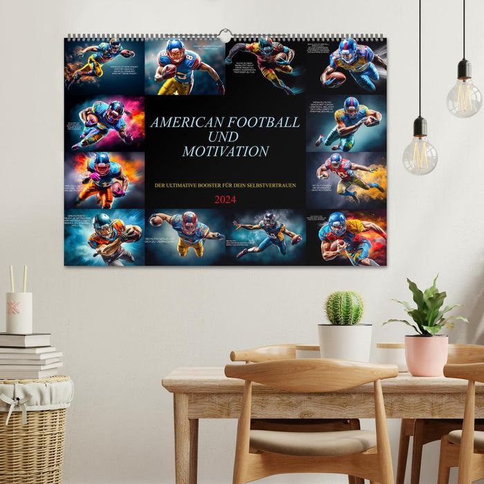 American Football und Motivation (CALVENDO Wandkalender 2024)