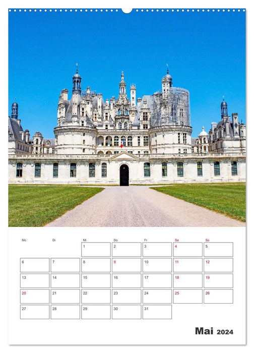Schlösser der Loire - Reiseplaner (CALVENDO Premium Wandkalender 2024)