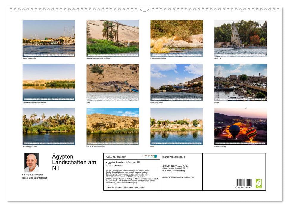 Ägypten Landschaften am Nil (CALVENDO Wandkalender 2024)