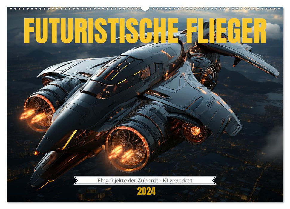 Futuristische Flieger (CALVENDO Wandkalender 2024)