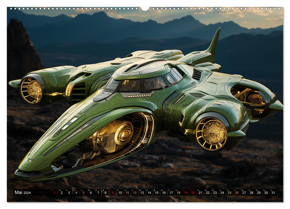 Futuristische Flieger (CALVENDO Premium Wandkalender 2024)
