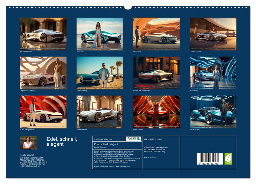 Edel, schnell, elegant (CALVENDO Premium Wandkalender 2024)