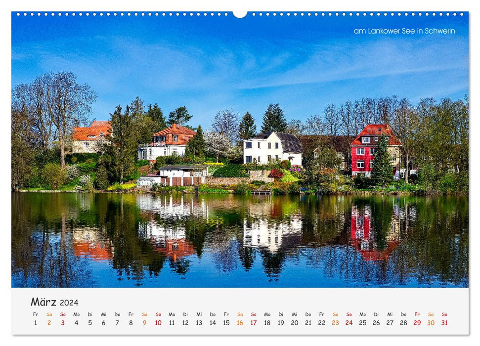 Schwerin Mecklenburg (CALVENDO Premium Wandkalender 2024)