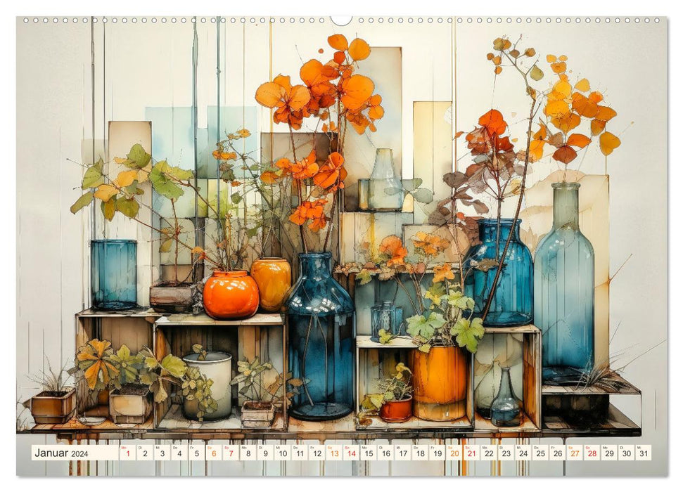 Blumen Präsentation (CALVENDO Premium Wandkalender 2024)