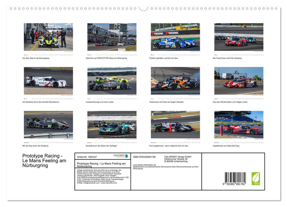 Prototype Racing - Le Mans Feeling am Nürburgring (CALVENDO Premium Wandkalender 2024)