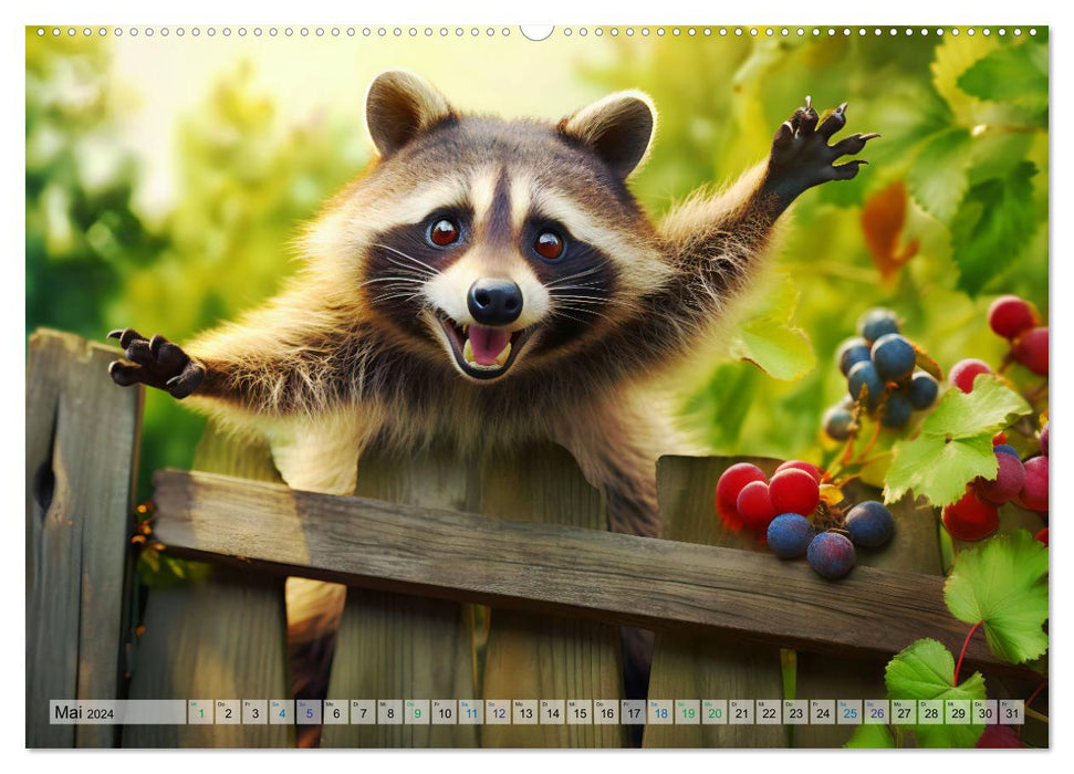 Wilde Nachbarn - Tierisches Treiben im Gartenparadies! (CALVENDO Wandkalender 2024)