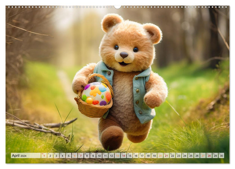 Teddybär und seine Abenteuer (CALVENDO Wandkalender 2024)
