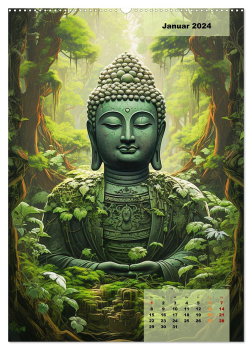 Jade Buddha - Finde die innere Mitte (CALVENDO Premium Wandkalender 2024)