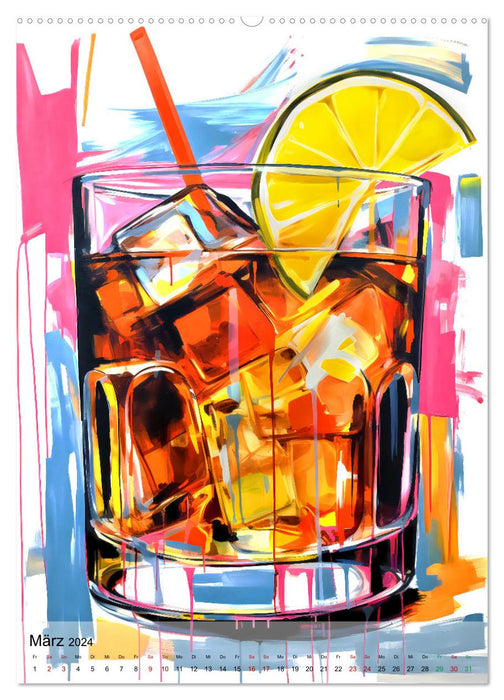 Abstrakte Cocktail-Palette! (CALVENDO Wandkalender 2024)