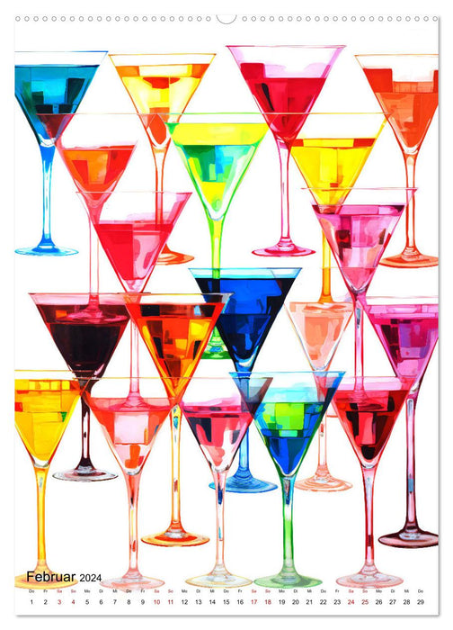 Abstrakte Cocktail-Palette! (CALVENDO Premium Wandkalender 2024)