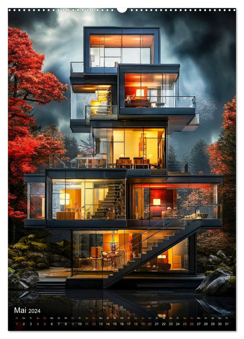 Blickpunkt Wohnen Häuser Zukunft (CALVENDO Wandkalender 2024)