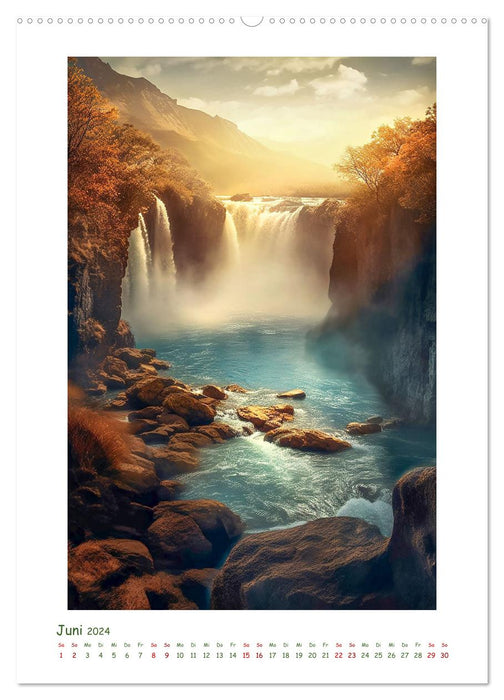 Malerische Wasserfälle (CALVENDO Wandkalender 2024)