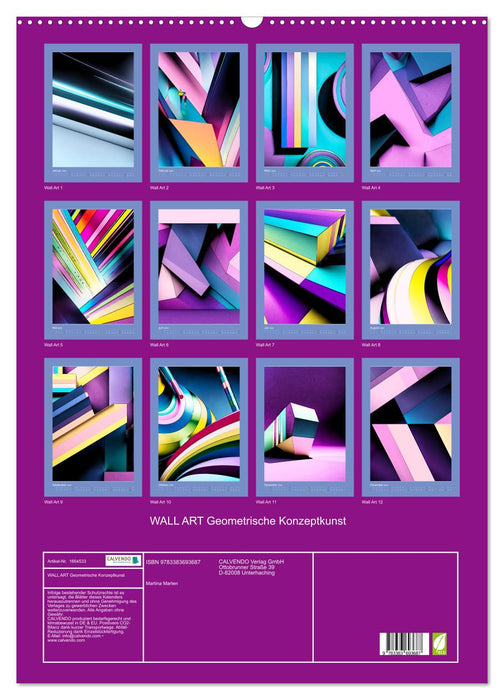 WALL ART Geometrische Konzeptkunst (CALVENDO Wandkalender 2024)
